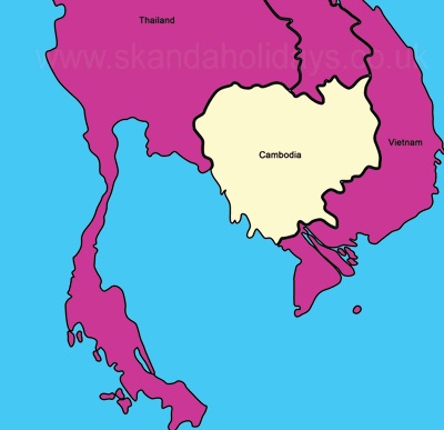 cambodia country map