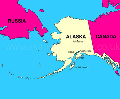 Alaska country map