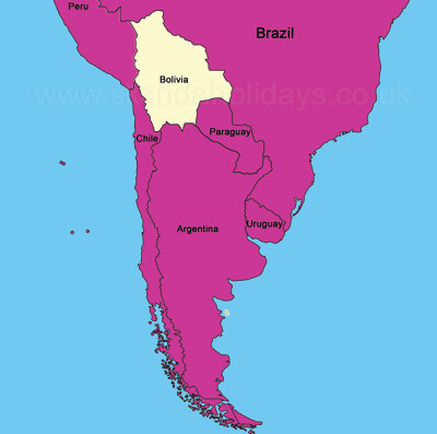 Boliviy acountry map