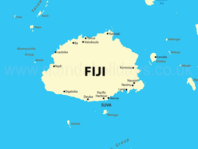  Fiji Country map 