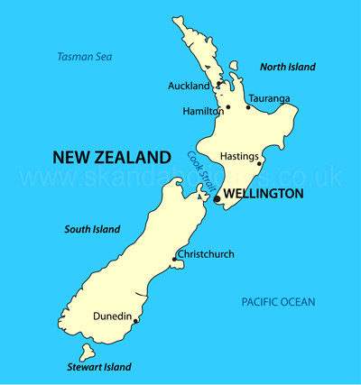  New Zealand Country Map 