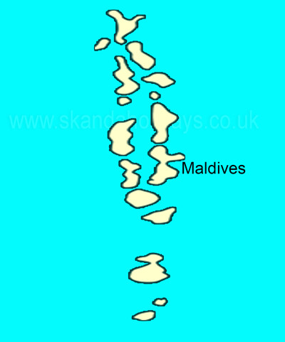  Maldives country map