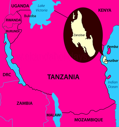  zanzibar country map 