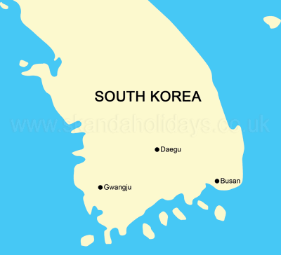 South korea country map