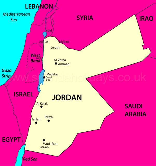 jordan country map