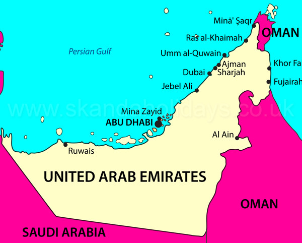 Uae country map