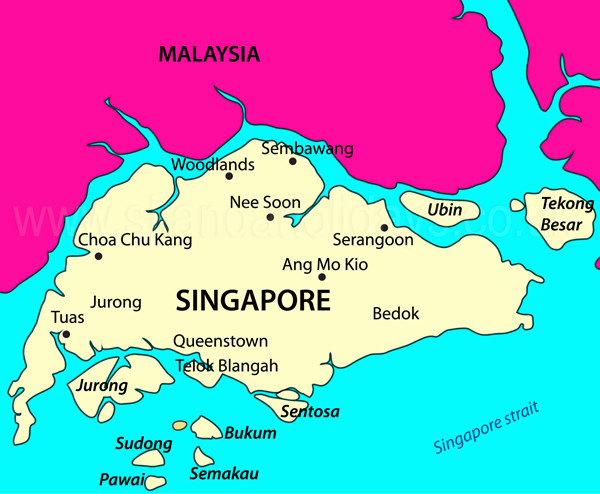 Singapore country map